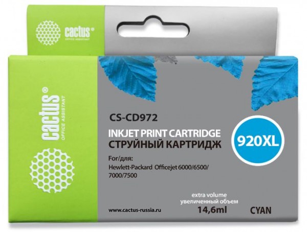  CACTUS CS-CD972 920XL   HP Officejet 6000, 6500, 7000, 7500 