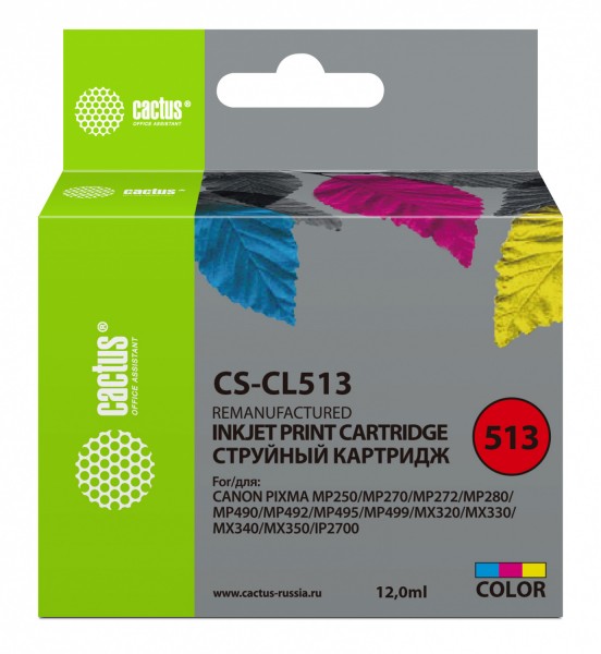  Cactus CS-CL513  (15)  Canon MP240 MP250 MP260 MP270 MP480 MP490