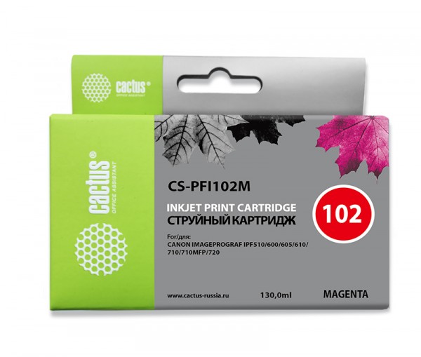  Cactus CS-PFI102M   CANON iPF500, iPF600, iPF700, iPF765, LP17, LP24