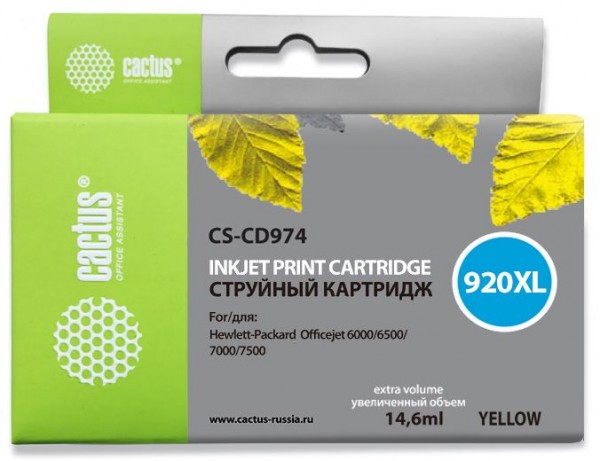  CACTUS CS-CD974 920XL   HP Officejet 6000, 6500, 7000, 7500 