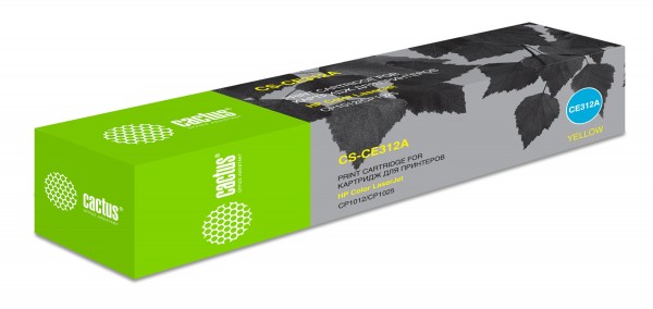 Картридж CACTUS CS-CE312A совместимый HP Color LaserJet CP1012 Pro, CP1025 Pro, желтый, 1000 стр.