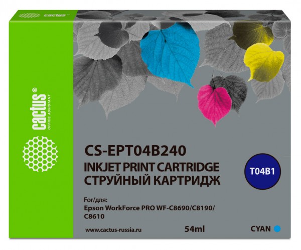  Cactus CS-EPT04B240  (54)  Epson WorkForce Pro WF-C8190, WF-C8690