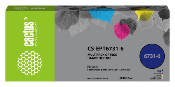 Cactus CS-EPT6731-6 T673   6x100  Epson L800, L810, L850, L1800