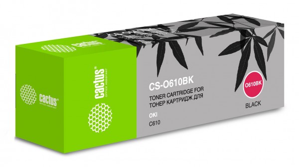 Картридж Cactus CS-O610BK черный совместимый Oki C610