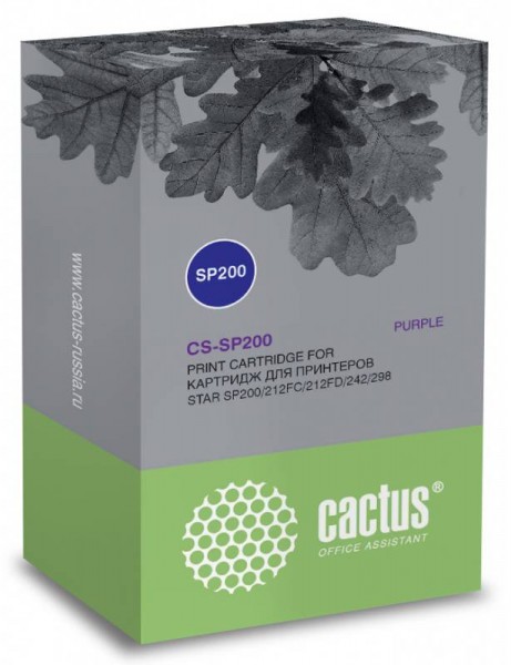 Совместимый картридж ленточный Cactus CS-SP200 фиолетовый для Star SP200 212FC 212FD 242 298
