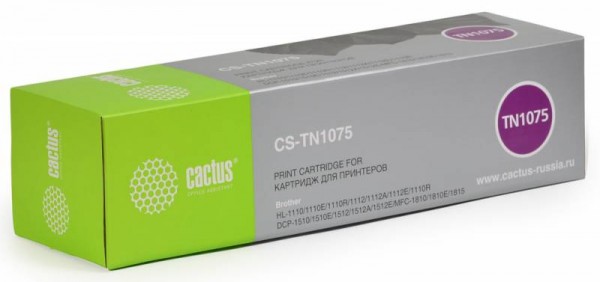 Картридж Cactus CS-TN1075 совместимый Brother HL-1110R, 1112R, DCP-1510R, DCP-1512R