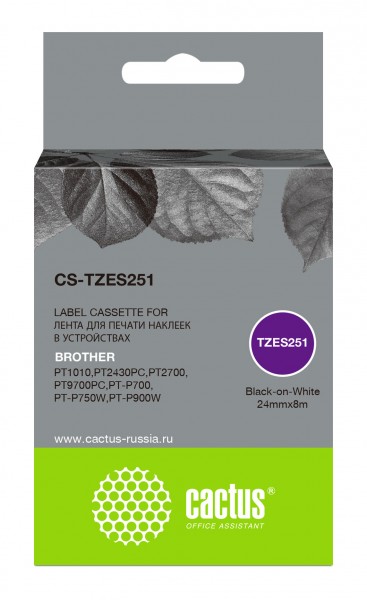   CACTUS CS-TZES251  Brother P-touch 1010, 1280, 2700VP