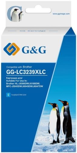 Картридж G&G GG-LC3239XLC голубой совместимый Brother HL-J6000DW J6100DW