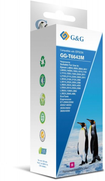  G&G GG-T6643M 100   Epson L100, 132, 200, 222, 312, 362, 366