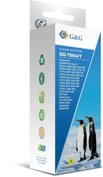 G&G GG-T6644Y 100   Epson L100, 132, 200, 222, 312, 362, 366